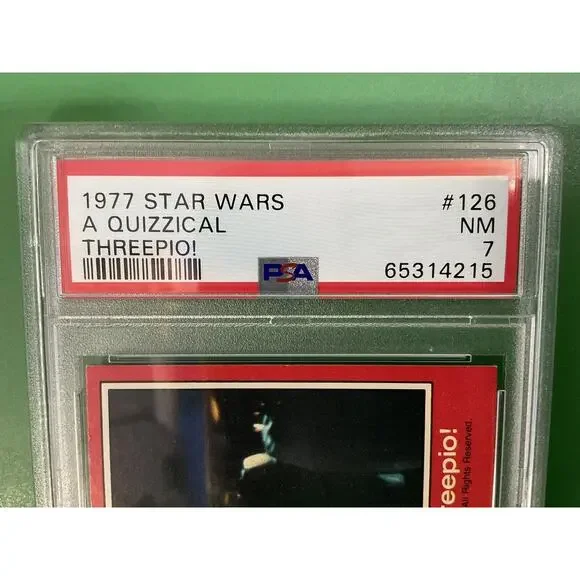 Star Wars 1977 A Quizzical Threepio! #126 PSA 7 CERT#65314215 - Picture 5 of 12